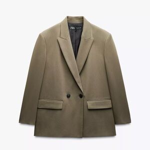 Zara Women's oversized Khaki Blazer